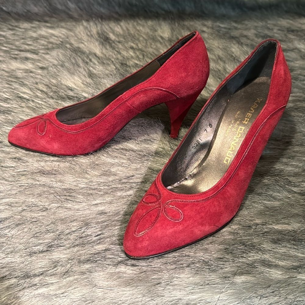 XAVIER DANAUD PARIS Berry Suede‎ - NEW Vintage A11